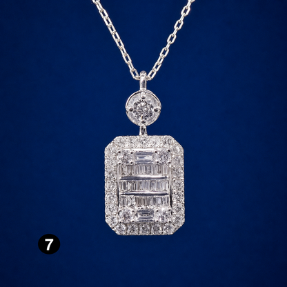 Elegant Cubic Zirconia Pendant Necklace - 925 sterling Silver Chain With Luxury Multi - Color Gemstones for Women