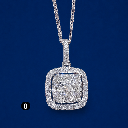 Elegant Cubic Zirconia Pendant Necklace - 925 sterling Silver Chain With Luxury Multi - Color Gemstones for Women