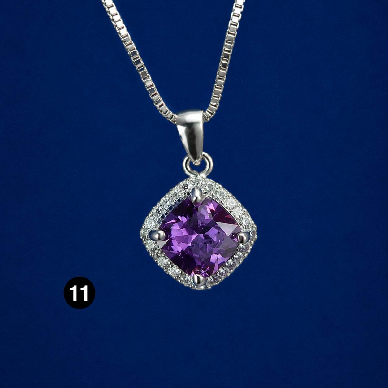 Elegant Cubic Zirconia Pendant Necklace - 925 sterling Silver Chain With Luxury Multi - Color Gemstones for Women