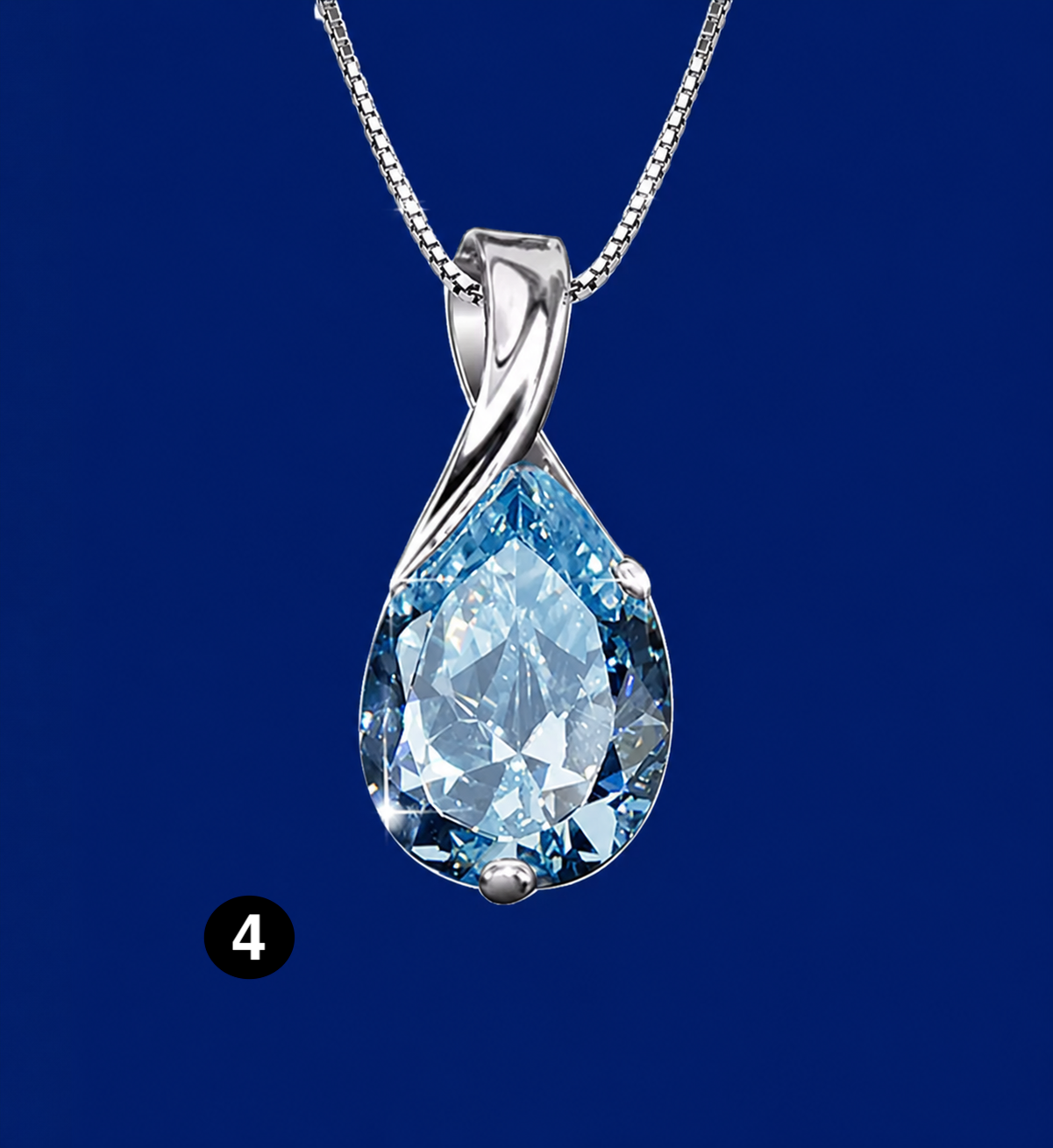 Elegant 925 Sterling Silver Necklace with a sparkling teardrop crystal
