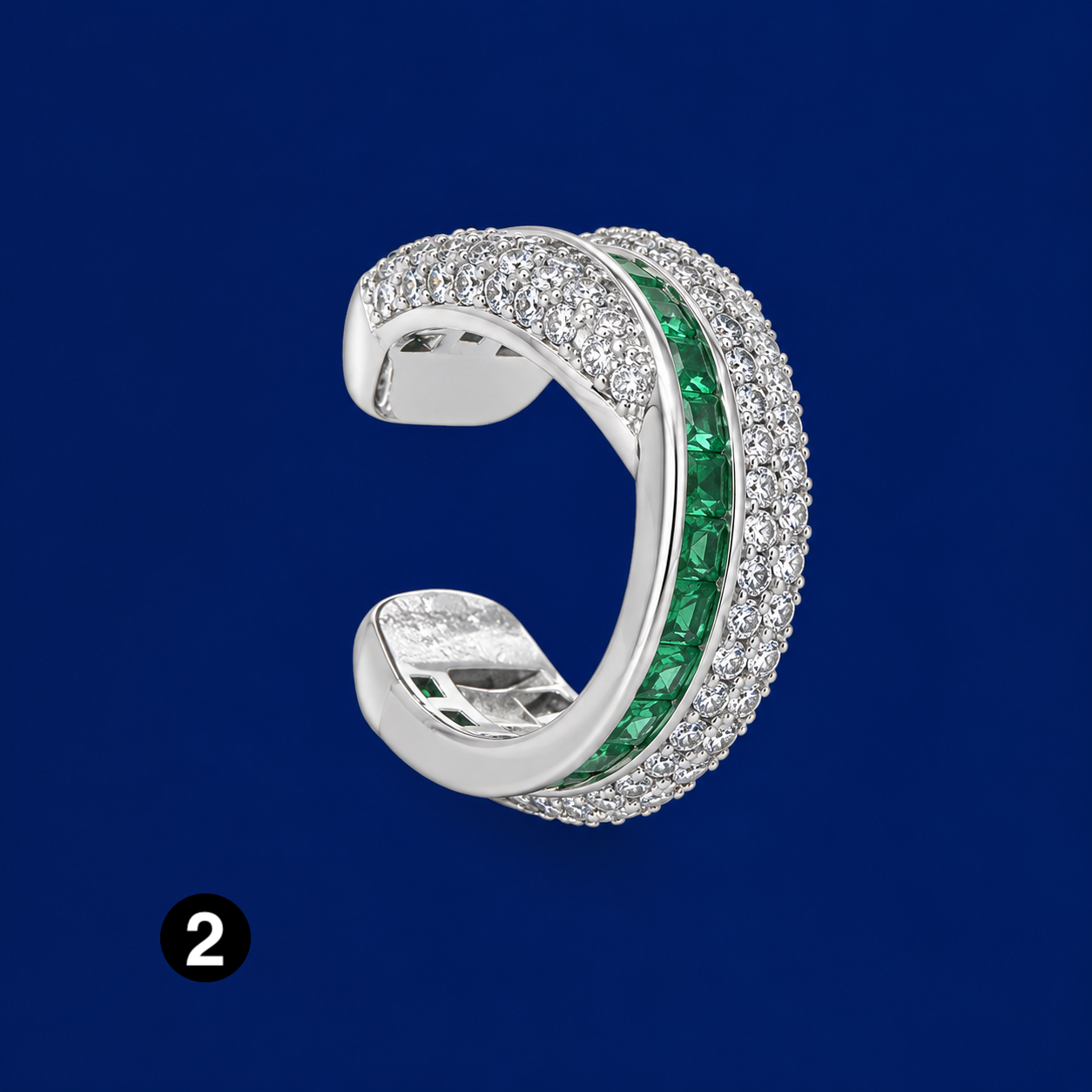 Luxury Ear Cuffs Adorned with Zircon Stones – No Piercing Needed