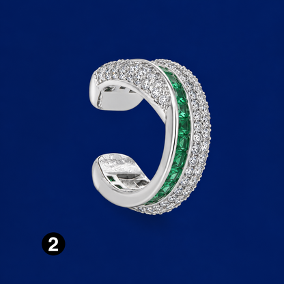 Luxury Ear Cuffs Adorned with Zircon Stones – No Piercing Needed