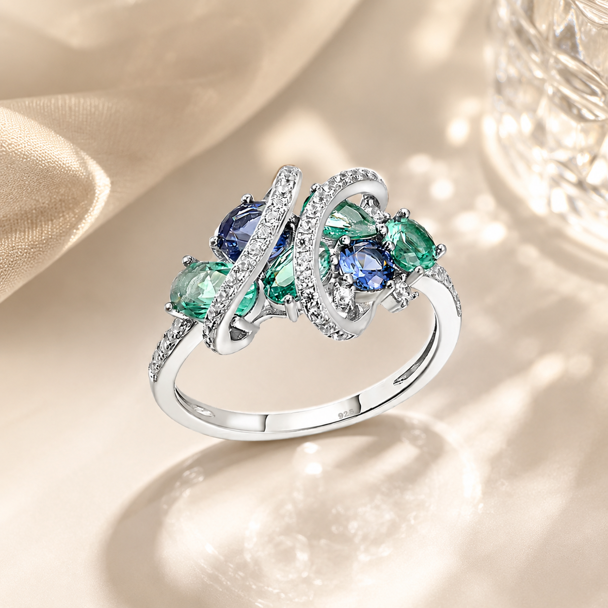 925 Sterling Silver Spinel Ring – Elegant Gemstone Style Statement Ring