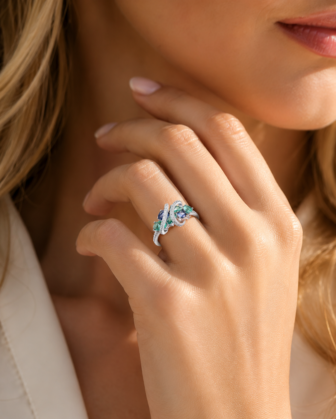 925 Sterling Silver Spinel Ring – Elegant Gemstone Style Statement Ring