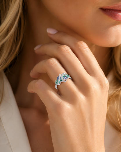 925 Sterling Silver Spinel Ring – Elegant Gemstone Style Statement Ring