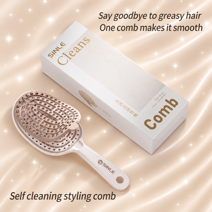 Self-Cleaning Hair Brush + Detangling Hair Brush + Styling Brush