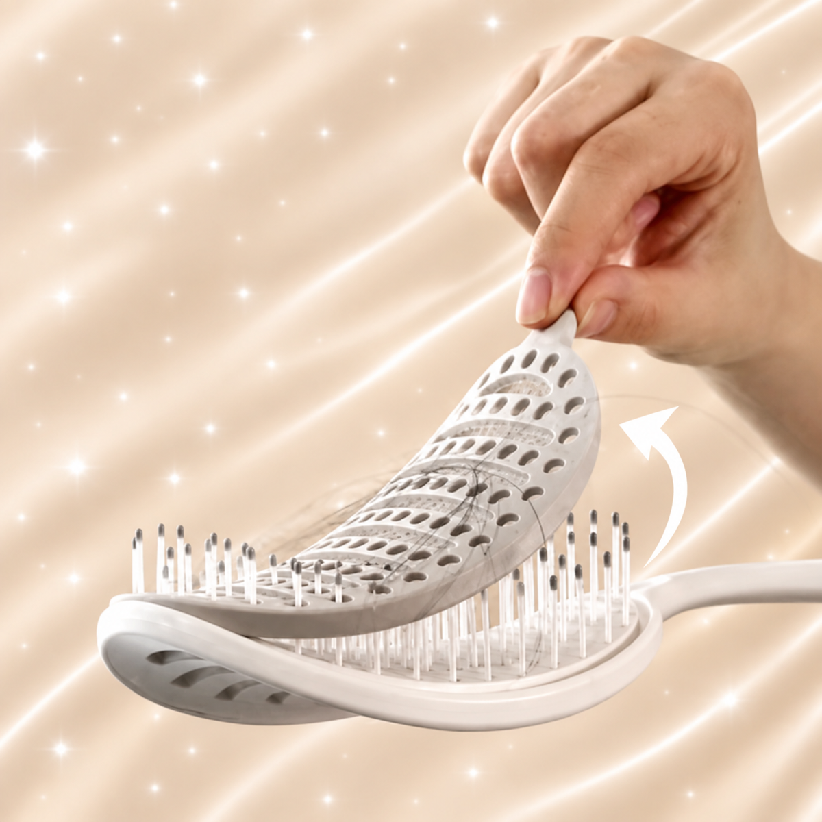 Self-Cleaning Hair Brush + Detangling Hair Brush + Styling Brush