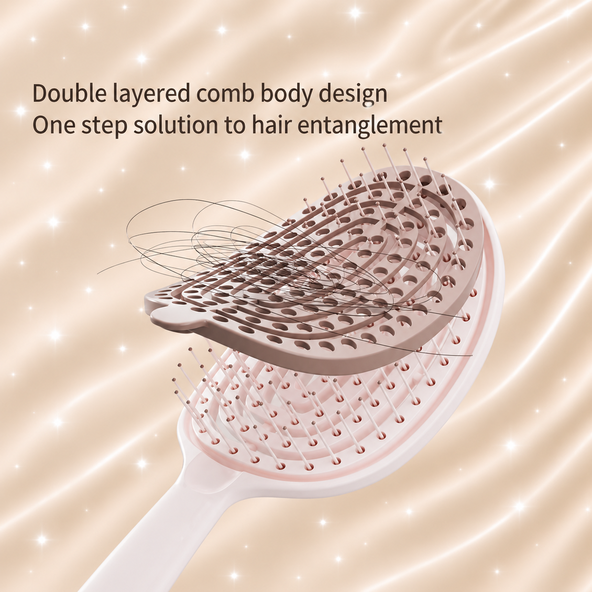 Self-Cleaning Hair Brush + Detangling Hair Brush + Styling Brush