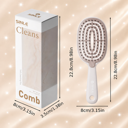 Self-Cleaning Hair Brush + Detangling Hair Brush + Styling Brush