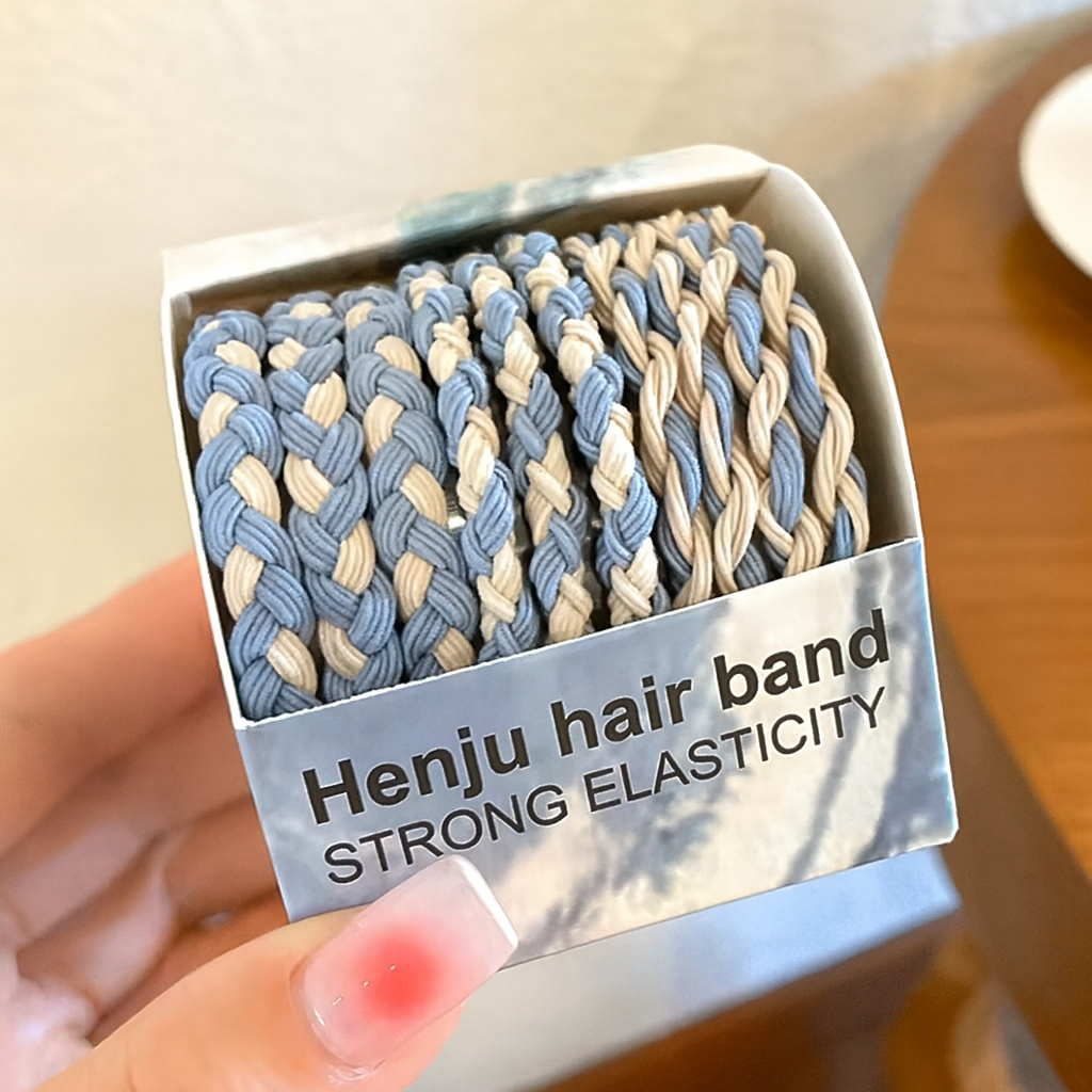 Colorful High-Elastic Hair Tie Set – Soft Nylon & Rubber Hair Bands | Cute Hair Accessories for Women & Girls