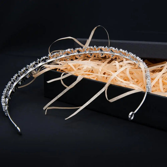 Luxury Zirconia Bridal Tiara – Elegant Crystal Wedding Headband for Women