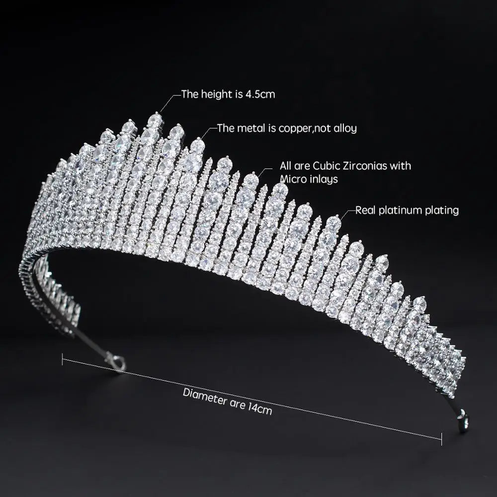 Luxury Silver Crown Tiara for the Bride