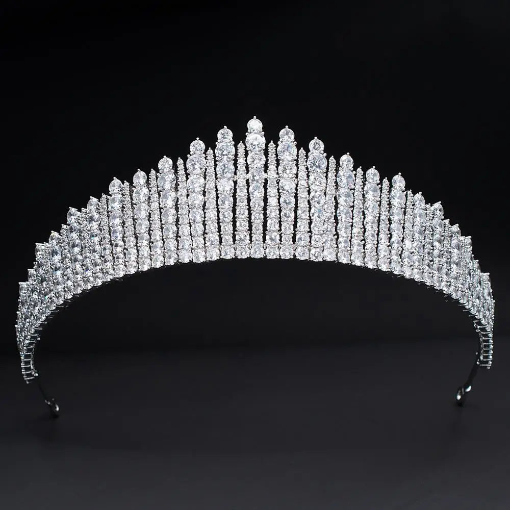 Luxury Silver Crown Tiara for the Bride