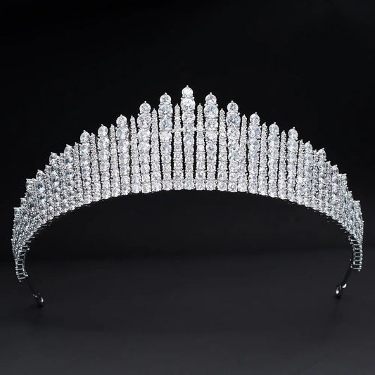 Luxury Silver Crown Tiara for the Bride