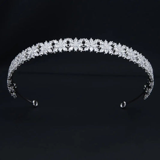 Luxury Zirconia Bridal Tiara – Elegant Crystal Wedding Headband for Women