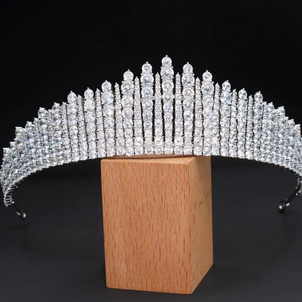 Luxury Silver Crown Tiara for the Bride