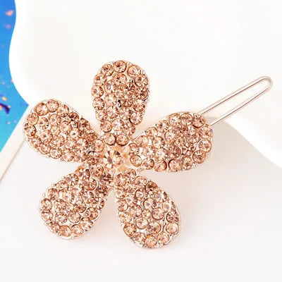 Rhinestone Flower Hair Pin – Elegant Fashion Hair Accessory for Women