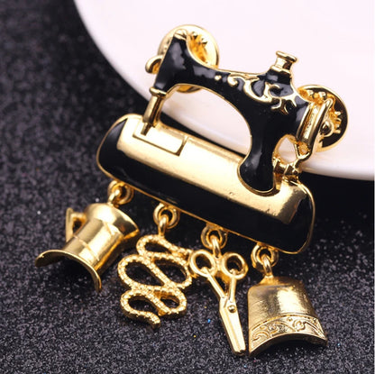 Sewing Machine Brooch – Tailor & Sewing Lover Pin