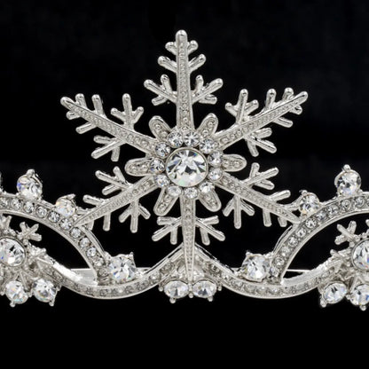 Royal Snowflake Wedding Tiara – Elegant Crystal Crown for Brides & Special Occasions