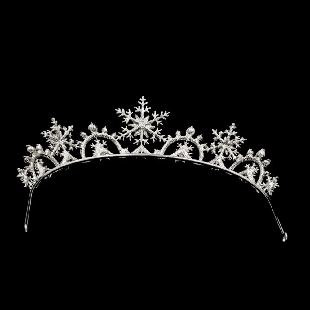 Royal Snowflake Wedding Tiara – Elegant Crystal Crown for Brides & Special Occasions