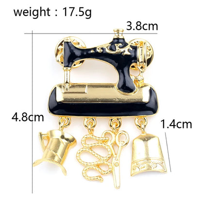 Sewing Machine Brooch – Tailor & Sewing Lover Pin