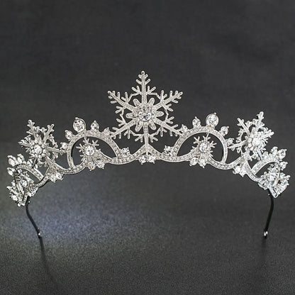 Royal Snowflake Wedding Tiara – Elegant Crystal Crown for Brides & Special Occasions