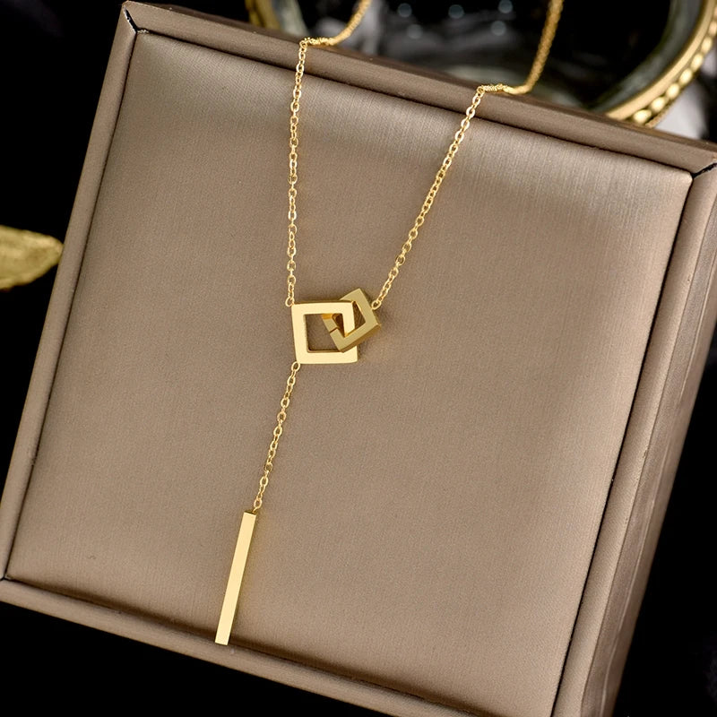 Gold Pendant Necklace for Women – Minimalist Layered Jewelry