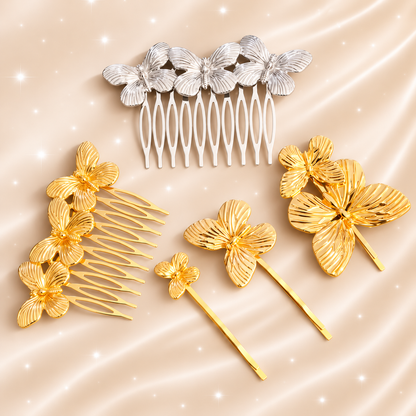 Vintage Butterfly Metal Hairpin – Elegant Women Hair Accessory