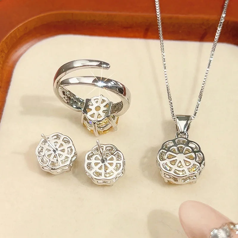 Yellow Zircon Jewelry Set – Luxury Collection