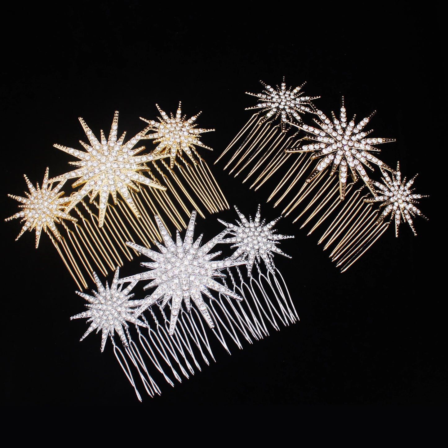 Crystal Star Hair Comb – Elegant Bridal Hair Accessory