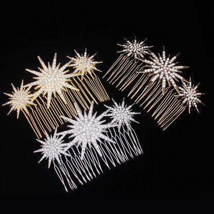 Crystal Star Hair Comb – Elegant Bridal Hair Accessory