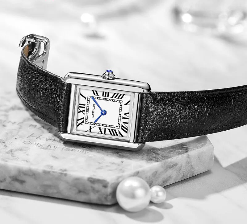 Luxury Square Watch – Waterproof Leather Strap Classic Design