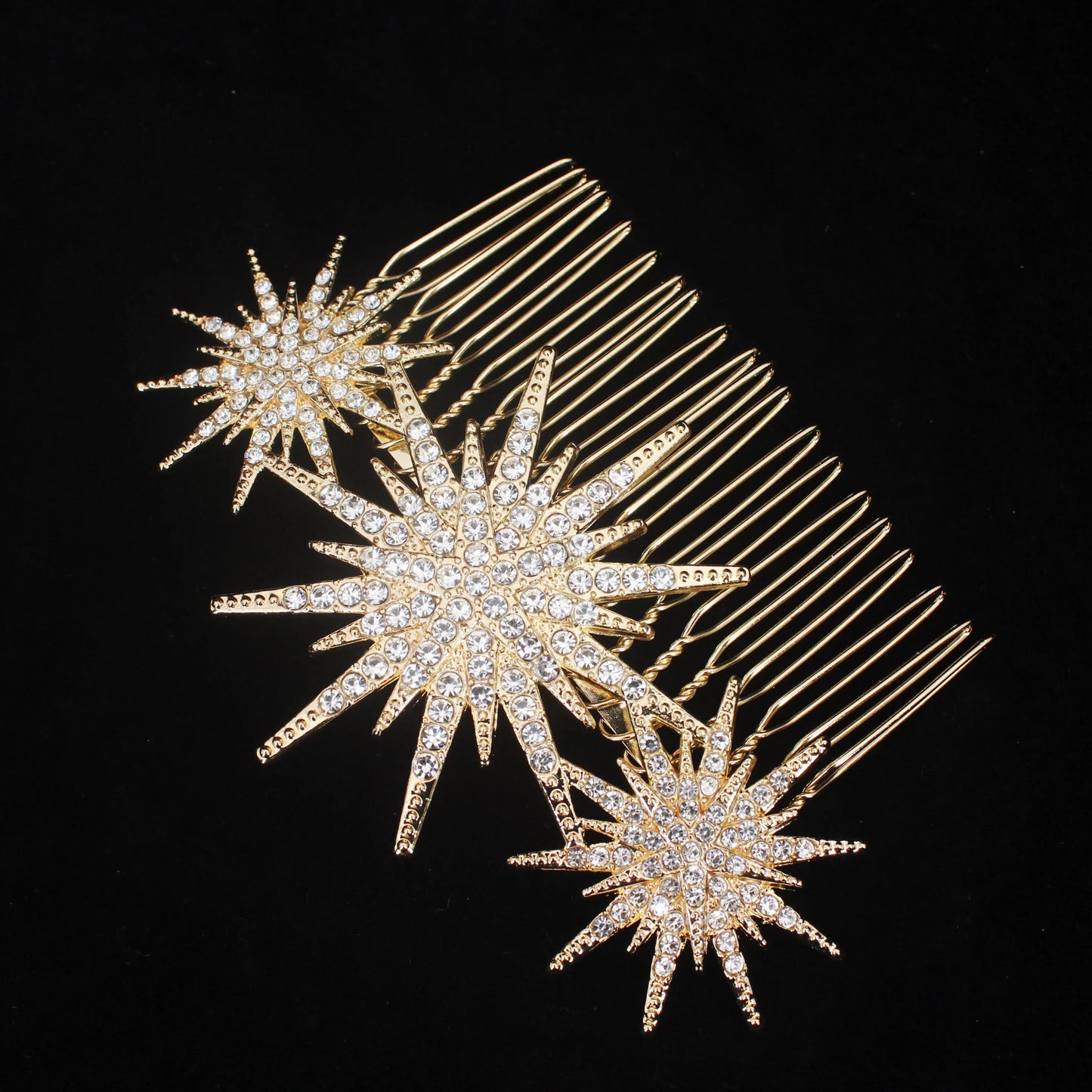 Crystal Star Hair Comb – Elegant Bridal Hair Accessory