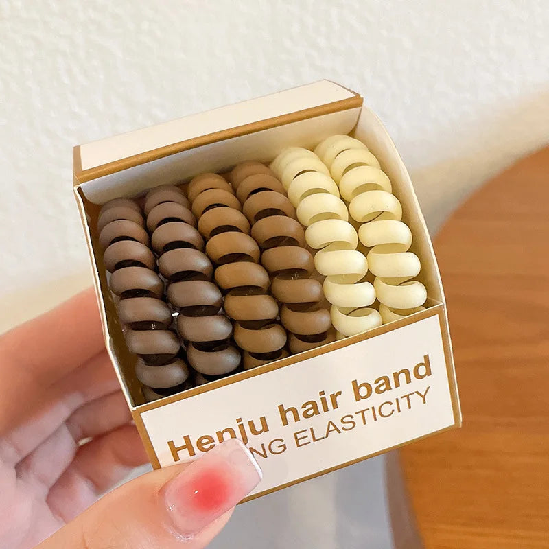 Colorful High-Elastic Hair Tie Set – Soft Nylon & Rubber Hair Bands | Cute Hair Accessories for Women & Girls