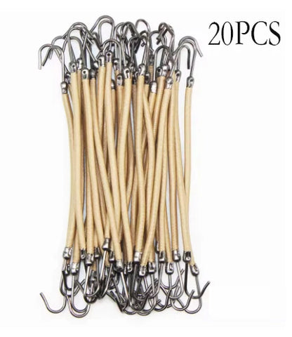 10 /20/30Pieces Double Hook Elastic Hair Bands – Strong Hold & Stylish Ponytail Accessory