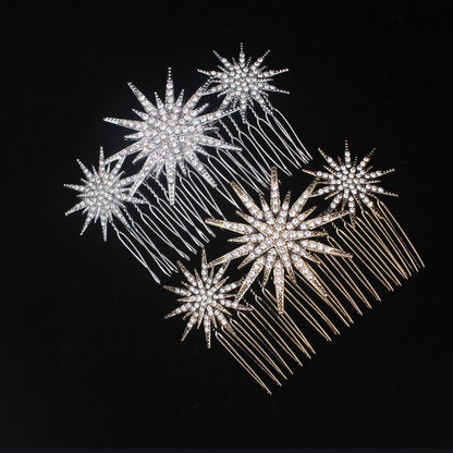 Crystal Star Hair Comb – Elegant Bridal Hair Accessory