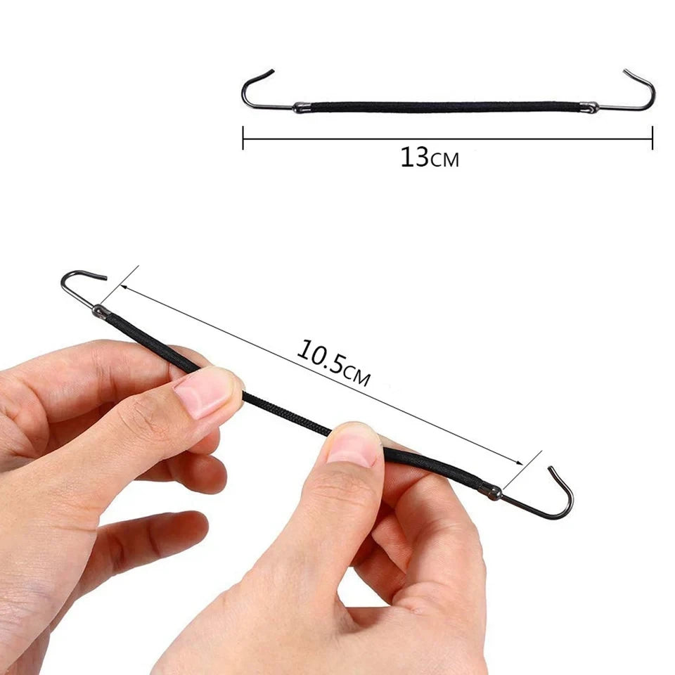 10 /20/30Pieces Double Hook Elastic Hair Bands – Strong Hold & Stylish Ponytail Accessory