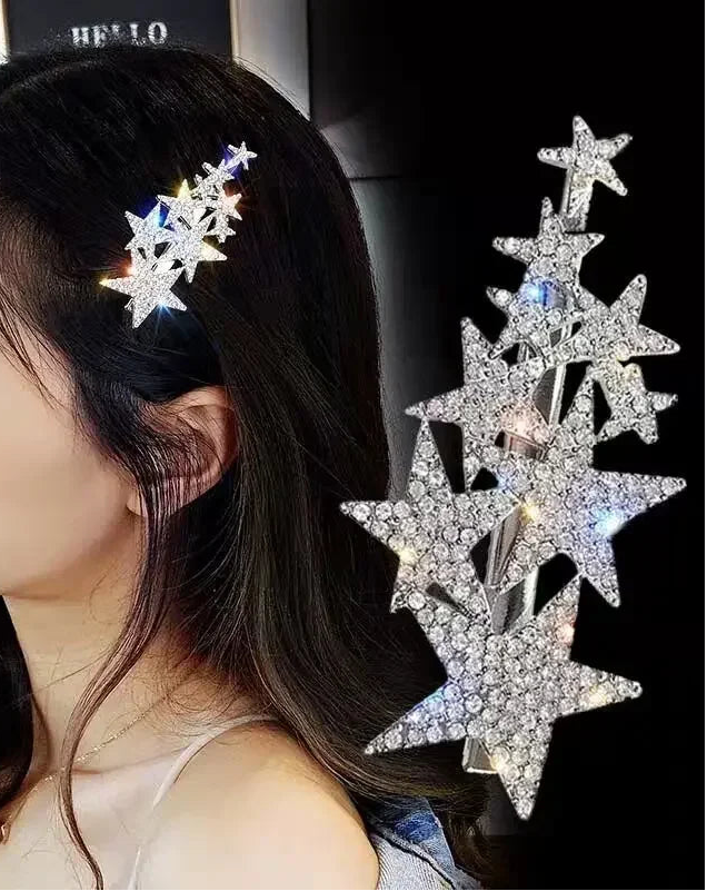 Sparkling Star Rhinestone Hair Pin – Fashion Hair Accessory for Women
