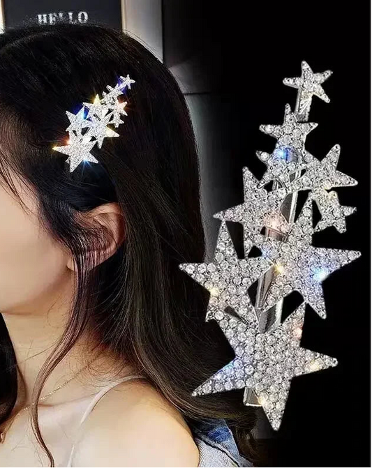 Sparkling Star Rhinestone Hair Pin – Fashion Hair Accessory for Women