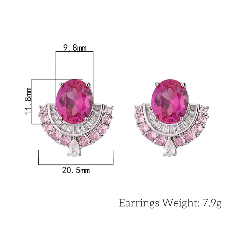 Luxury Crystal Stud Earrings – Elegant Premium Zirconia Design