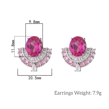 Luxury Crystal Stud Earrings – Elegant Premium Zirconia Design