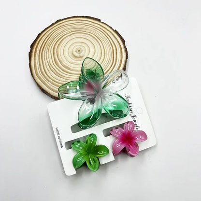 3pcs Pastel Flower Hair Accessories – Soft & Feminine Look