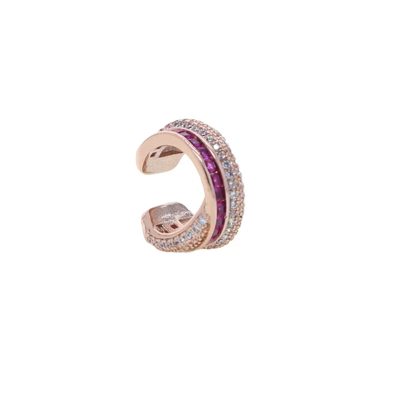 Luxury Ear Cuffs Adorned with Zircon Stones – No Piercing Needed