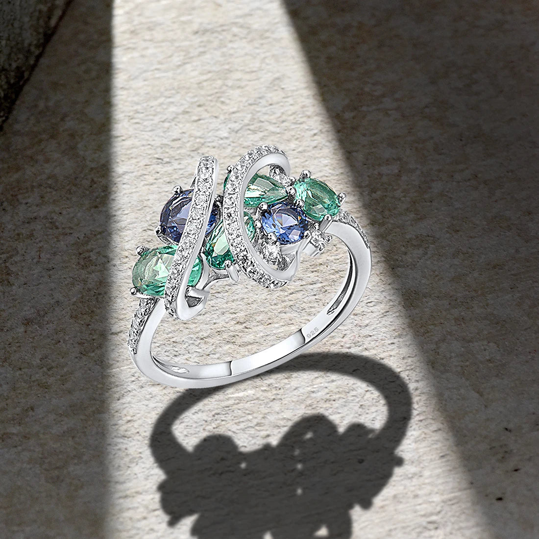 925 Sterling Silver Spinel Ring – Elegant Gemstone Style Statement Ring
