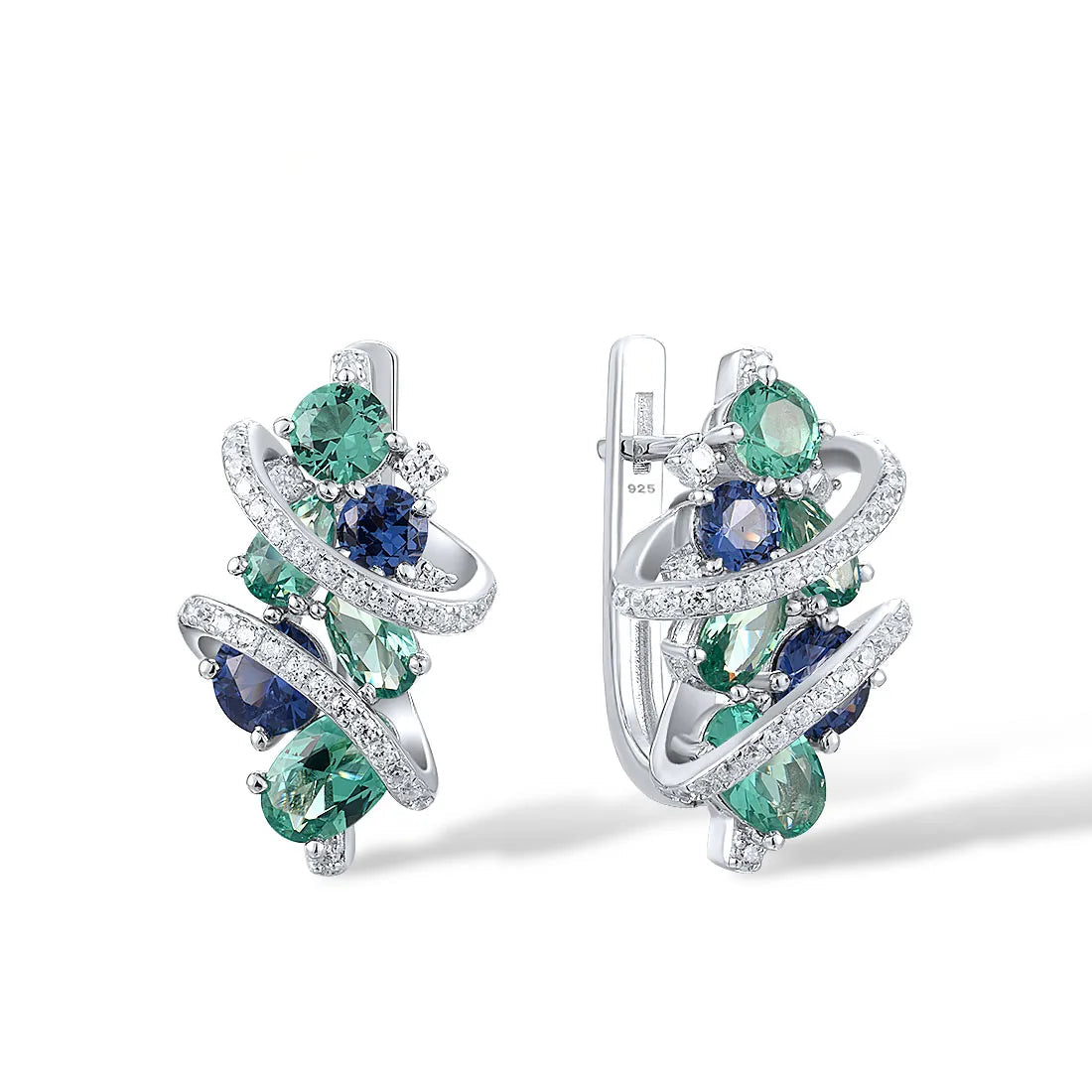 Sterling Silver 925 Zircon Earrings for Women | Wedding & Party Jewelry
