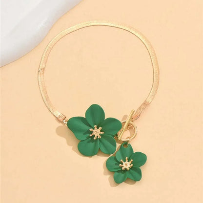 Gold Flower Anklet for Women
