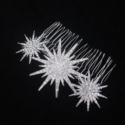 Crystal Star Hair Comb – Elegant Bridal Hair Accessory