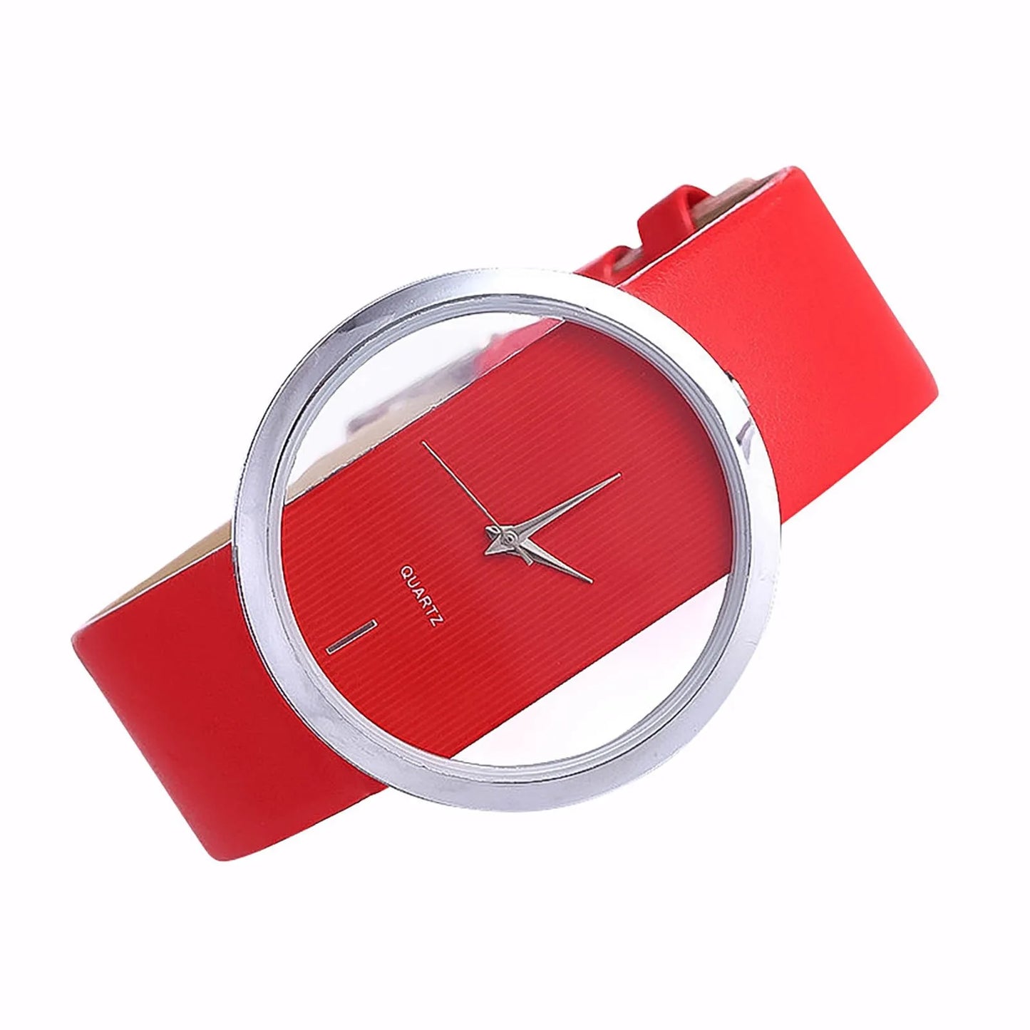 Elegant Women’s Leather Strap Watch with Circular Dial – Minimalist & Modern Design for Everyday Style