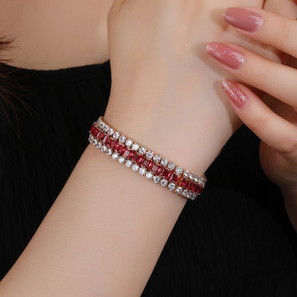 Luxury Double Row Zircon Bracelet – Sparkling Elegance for Every Occasion