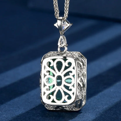 Green Crystal Statement Necklace